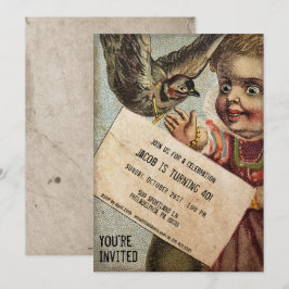 Invitación Vintage Personalizable victoriano Fiesta espeluzna