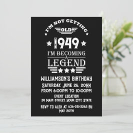 Invitación Vintage personalizado de 75 años