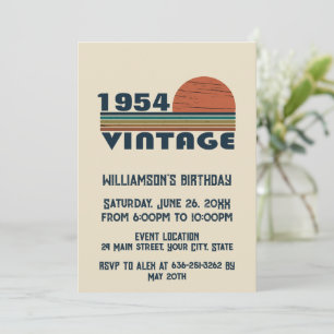 Invitación Vintage personalizado de 75 años