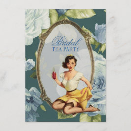 Invitación Vintage Pin Up ama de casa Chica Retro Bridal Show