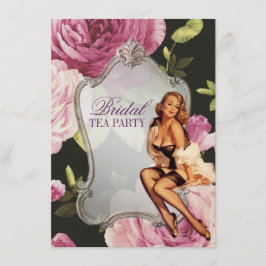 Invitación Vintage Pin Up ama de casa Chica Retro Bridal Show