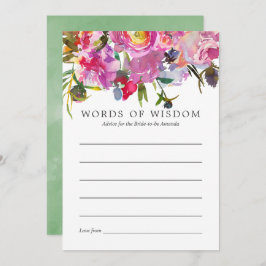 Invitación Vintage Pink Peonies Bridal Shower Bride Consejo d