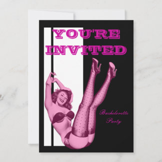 Invitación Vintage pinup poledancer