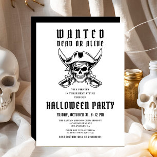 Invitación Vintage Pirate Skull