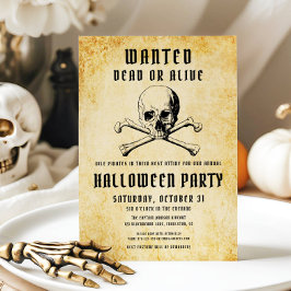 Invitación Vintage Pirate Skull Y Bones