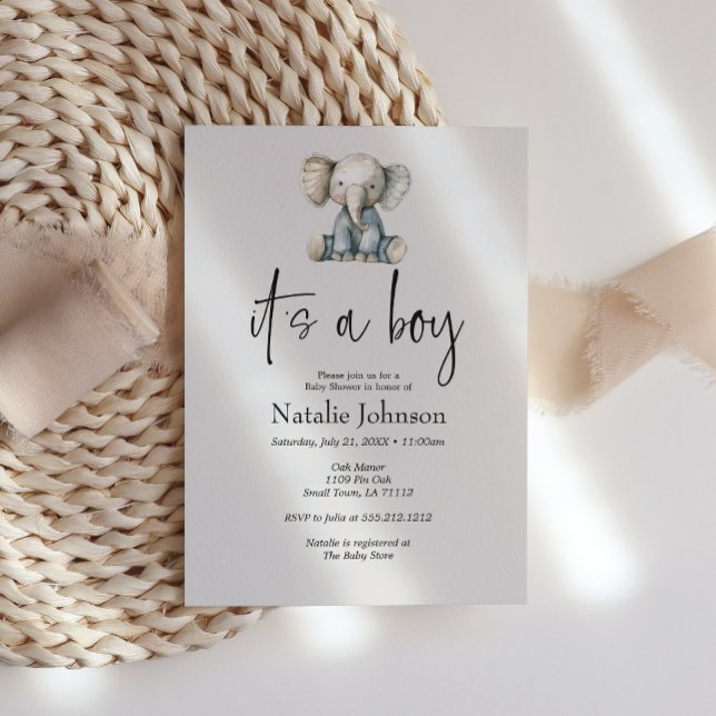 Invitación Vintage Plush Nursery Animals Boy Baby Shower (Subido por el creador)