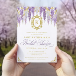 Invitación Vintage Purple Bridal Shower