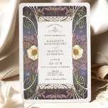 Invitación Vintage Purple Wedding Invitations Art Nouveau<br><div class="desc">Art Nouveau Vintage wedding invitations by Alphonse Mucha in a floral, romantic, and whimsical design. Victorian flourishes complement classic art deco fonts. Please enter your custom information, and you're done. If you wish to change the design further, simply click the blue "Customize It" button. Thank you so much for considering...</div>