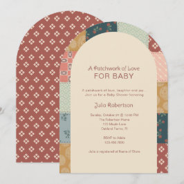 Invitación Vintage Quilt Baby Shower