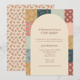 Invitación Vintage Quilt Baby Shower