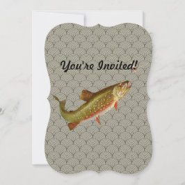 Invitación Vintage Rainbow Trout Fly Fishing