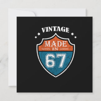 Invitación Vintage Realizado En Regalo De Cumpleaños De 67 19