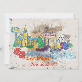 Invitación Vintage Recepción de Bienvenida a Las Vegas Sólo R