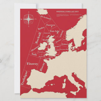 Invitación Vintage Red British Shipping Poster