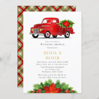 Vintage Red Truck Poinsettia Wedding Shower