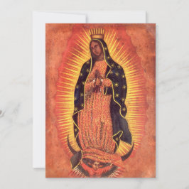 Invitación Vintage Religión Virgen María Nuestra Señora de Gu