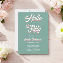 Vintage Retro 70 Groovy Modern 50 cumpleaños