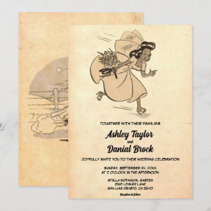 Invitación Vintage Retro Classic Old Funny Boda rústico de lo