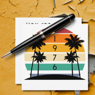 Invitación Vintage retro Stripe Sunset de 1976