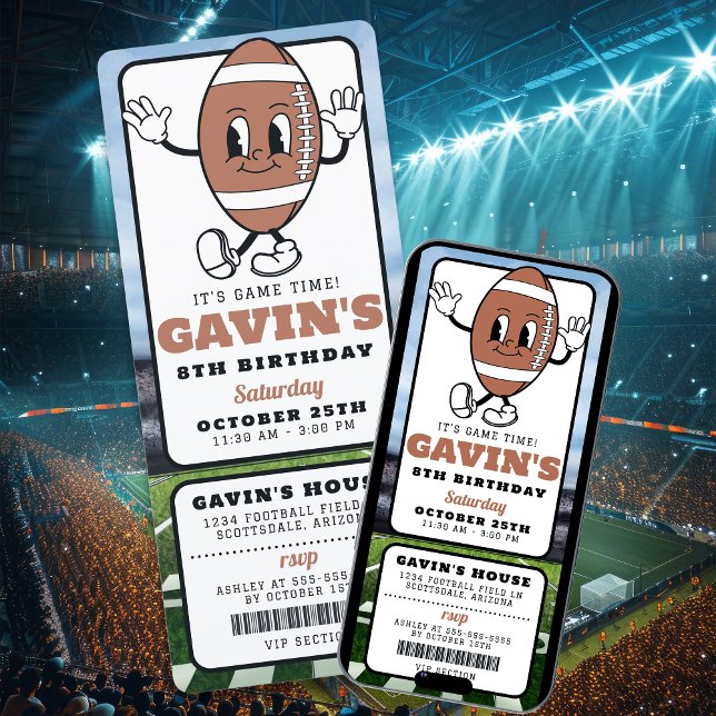Invitación Vintage Retro Ticket Sport Party Birday Party (Subido por el creador)