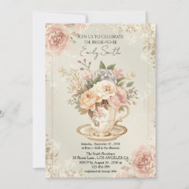 Invitación Vintage Romantic Moda Bridal Shower