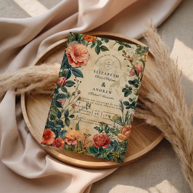 Invitación Vintage Rose Garden Wedding (Subido por el creador)