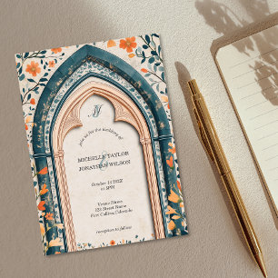 Invitación Vintage Rustic Church Meadow Garden