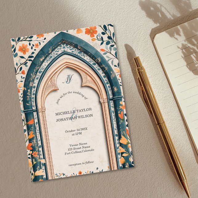 Invitación Vintage Rustic Church Meadow Garden (Subido por el creador)