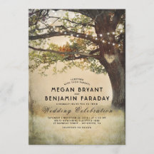 Vintage Rustic Fall Tree String of Lights Boda