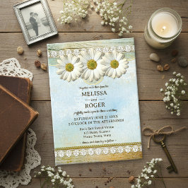 Invitación Vintage Rustic Floral Country Wedding