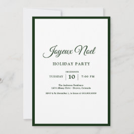 Invitación Vintage Rustic French Joyeux Noel