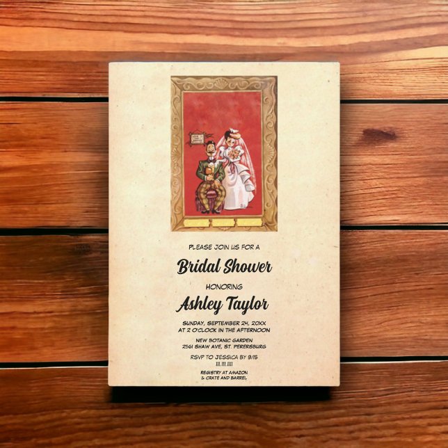 Invitación Vintage Rustic Old Romantic Couple Shower (Subido por el creador)