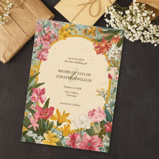 Invitación Vintage Rustic Wildflower Cottagecore