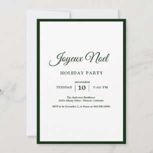 Invitación Vintage Rústico Francés Joyeux Noel 