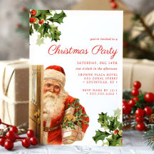 Vintage Santa Claus Fiesta de Navidad Retro