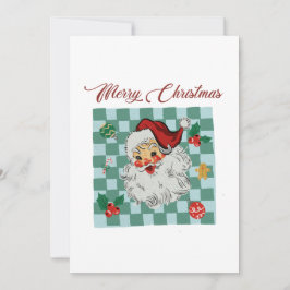 Invitación Vintage Santa Merry Christmas Design