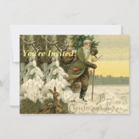 Vintage Santa Navidades Fiesta victoriana