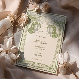 Invitación Vintage Save the Date Mackintosh Inspired Trees