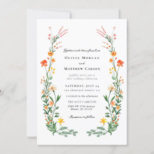 Invitación Vintage Secret Garden Wedding