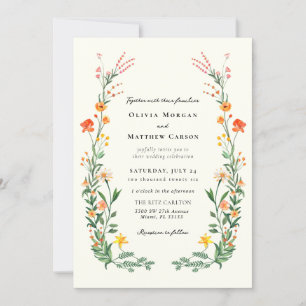 Invitación Vintage Secret Garden Wedding