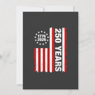 Invitación Vintage Semicucentenario USA 250 Aniversario 
