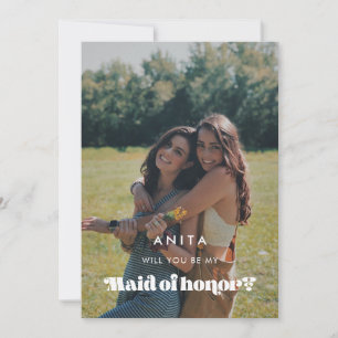 Invitación Vintage ¿Serás mi dama de honor foto