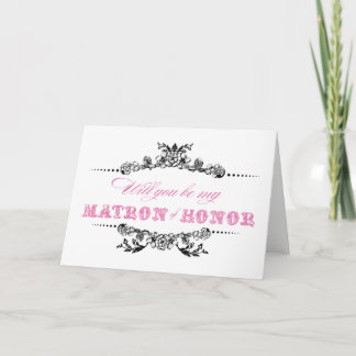 Invitación Vintage ¿Serás mi Matrón de Honor?