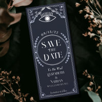 Vintage Silver Mystical Tarot Card Guardar la fech