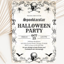 Vintage Skull Halloween Cumpleaños