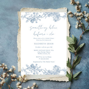 Invitación Vintage Something Blue Before I Do Despedida de so