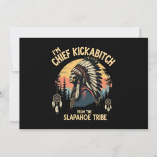 Invitación Vintage, soy el jefe Kickabitch de la cachetada