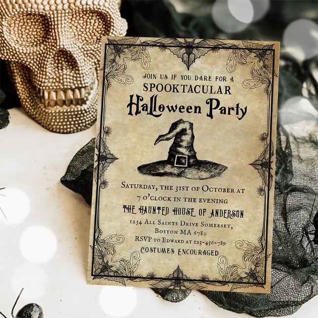 Invitación Vintage Spooktacular Adulto Halloween Party (Subido por el creador)