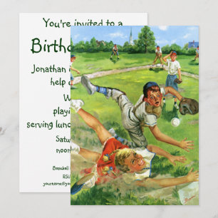 Invitación Vintage Sports Béisbol Boy o Chica Fiesta de Cumpl