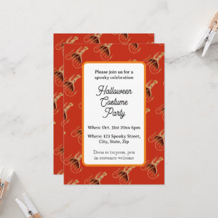 Invitación Vintage Squid Halloween Party